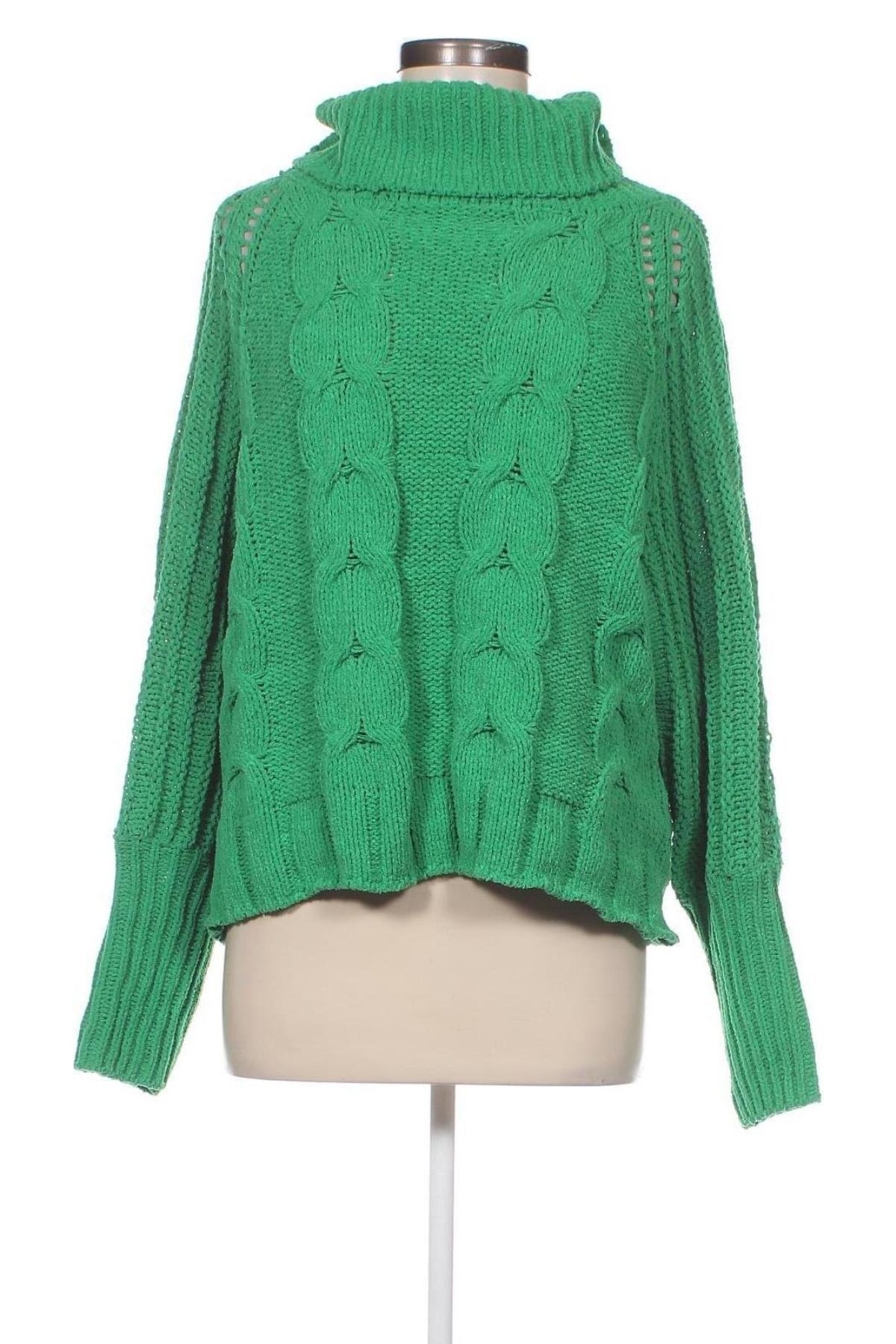 Дамски пуловер, Размер L, Цвят Зелен, Цена 9,57 лв.