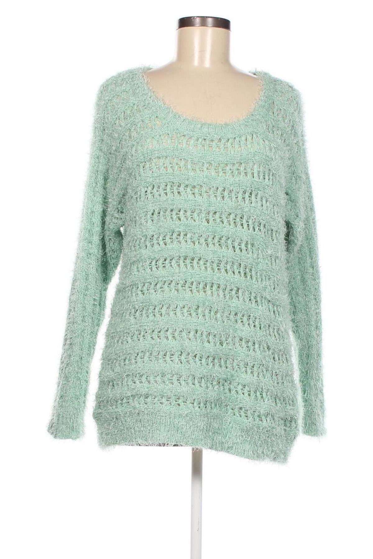 Дамски пуловер Amisu, Размер L, Цвят Зелен, Цена 17,60 лв.