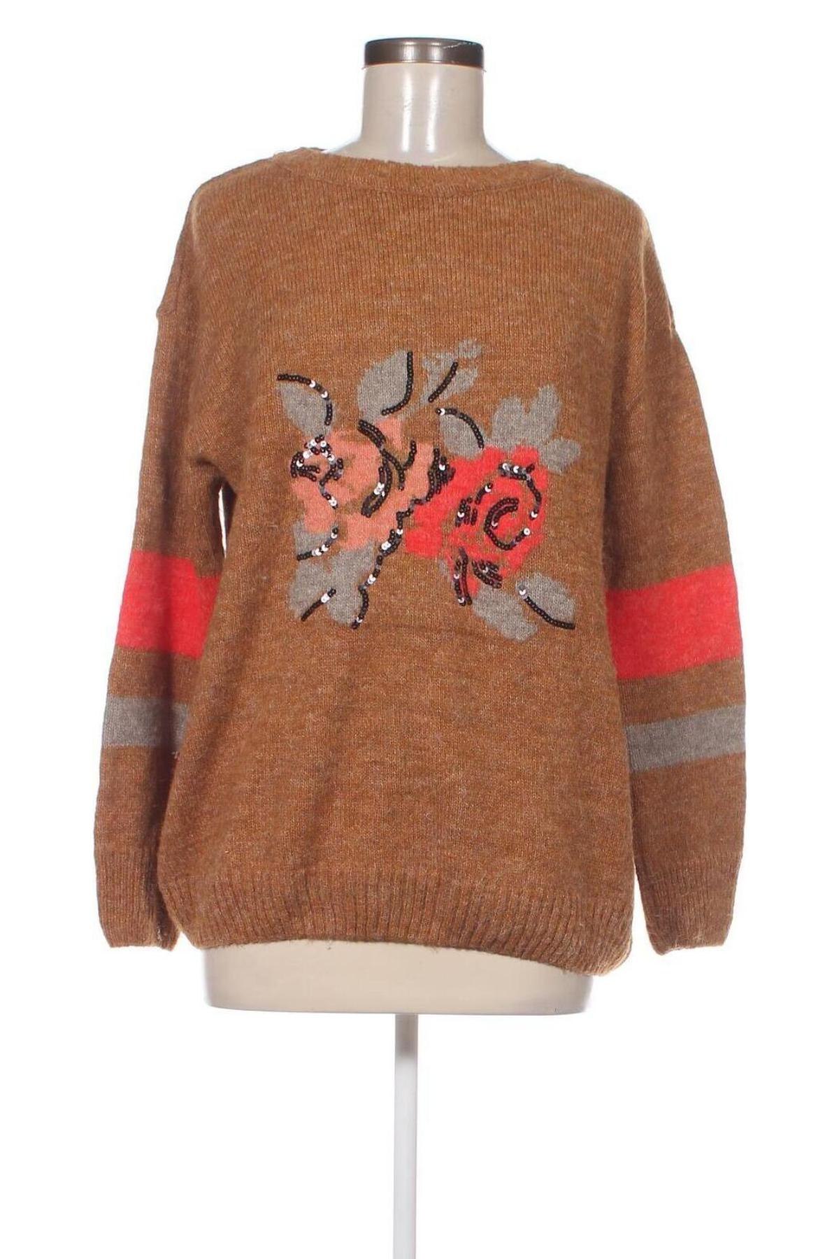 Дамски пуловер Amy Vermont, Размер M, Цвят Кафяв, Цена 20,09 лв.