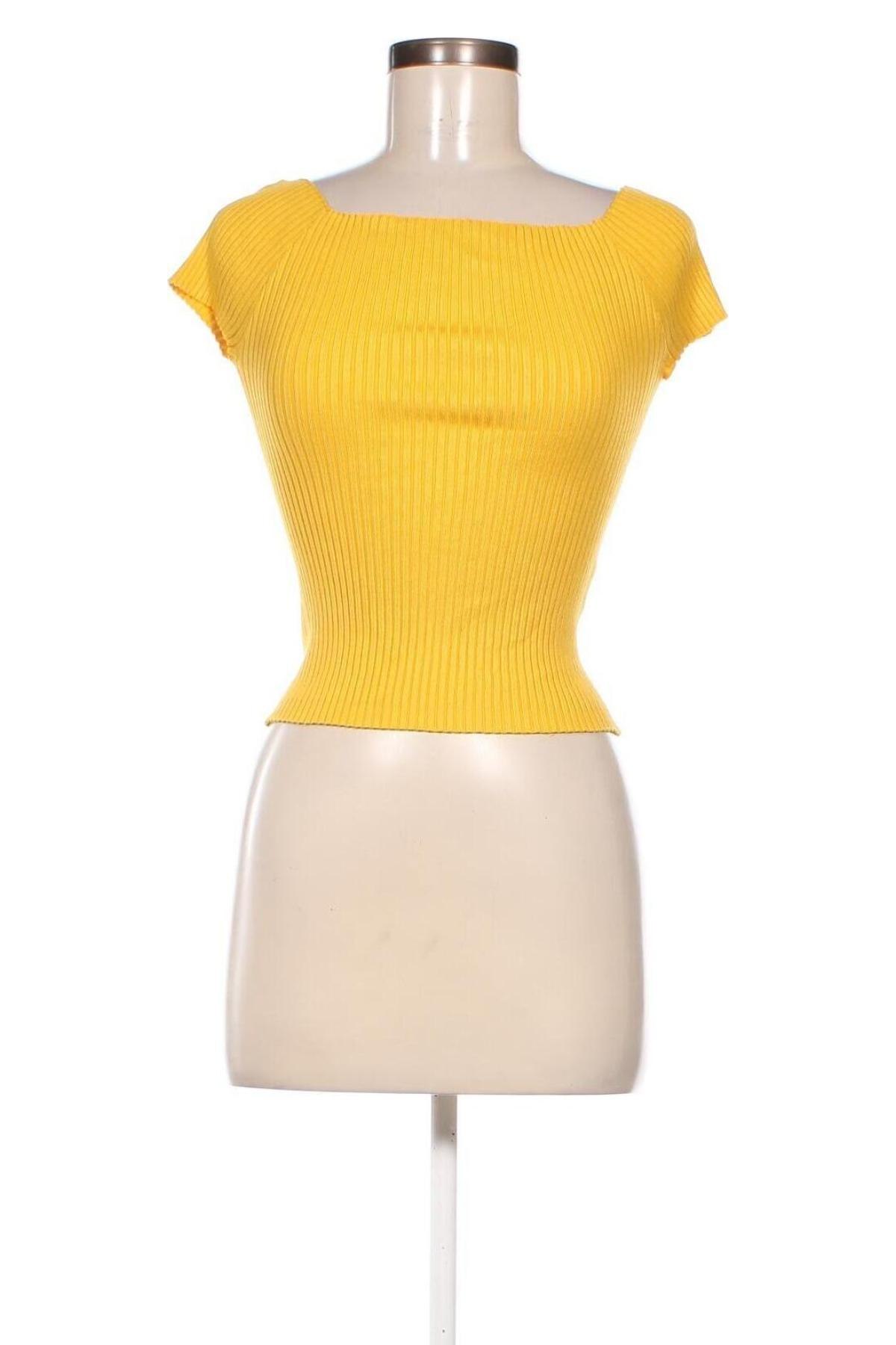 Damenpullover Bershka, Größe M, Farbe Gelb, Preis 3,03 €