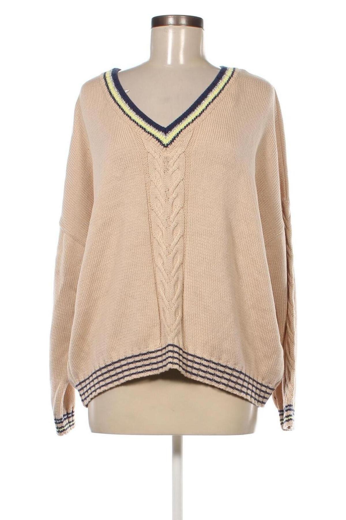 Дамски пуловер Breal, Размер XXL, Цвят Бежов, Цена 44,64 лв.