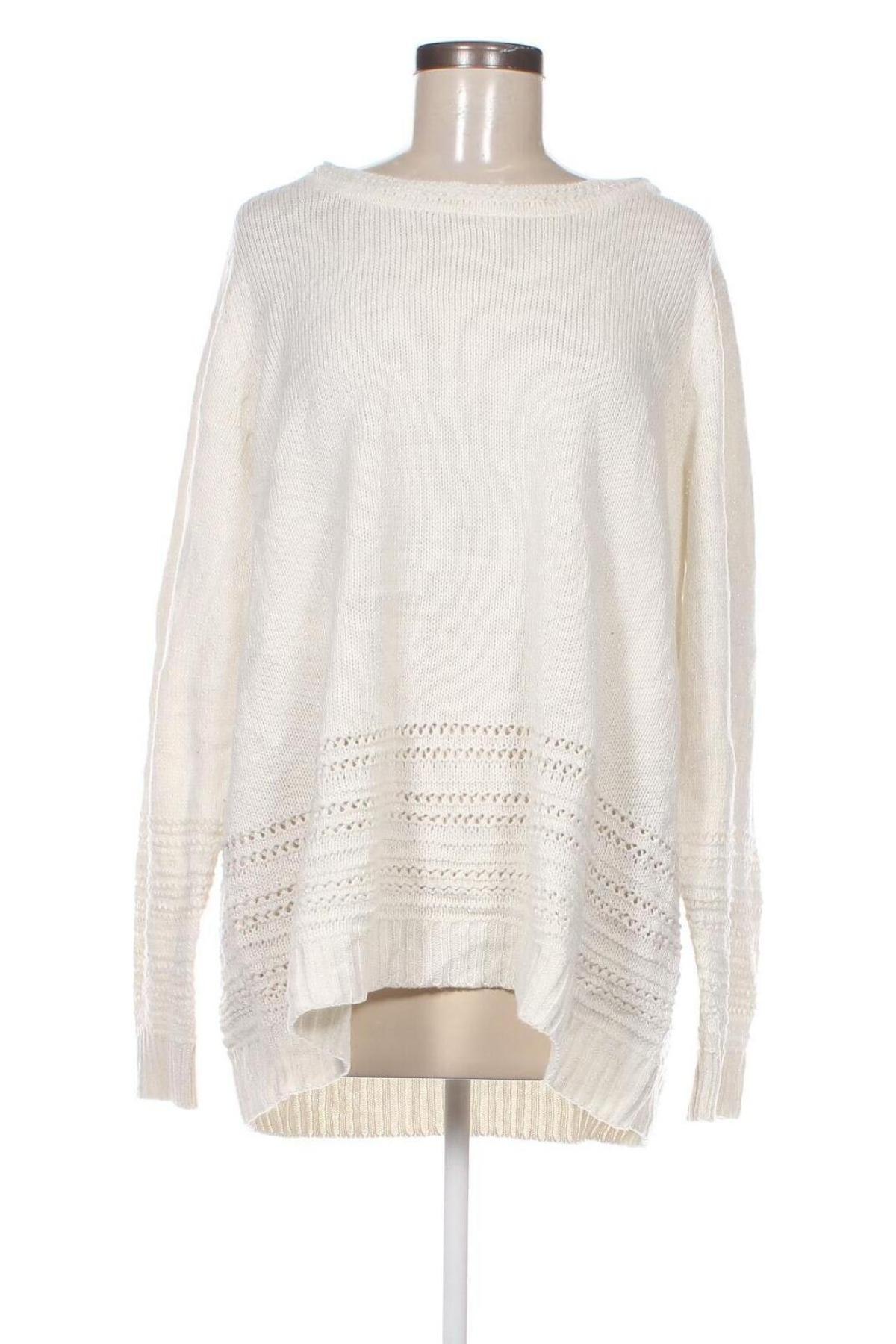 Дамски пуловер Dressbarn, Размер 3XL, Цвят Бял, Цена 29,00 лв.