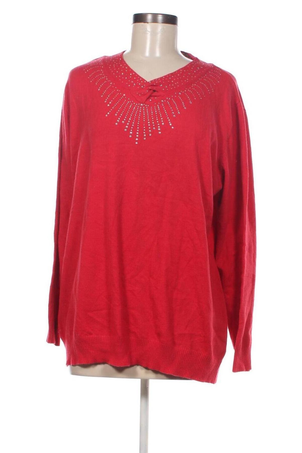 Γυναικείο πουλόβερ Fair Lady, Μέγεθος XXL, Χρώμα Κόκκινο, Τιμή 5,92 €