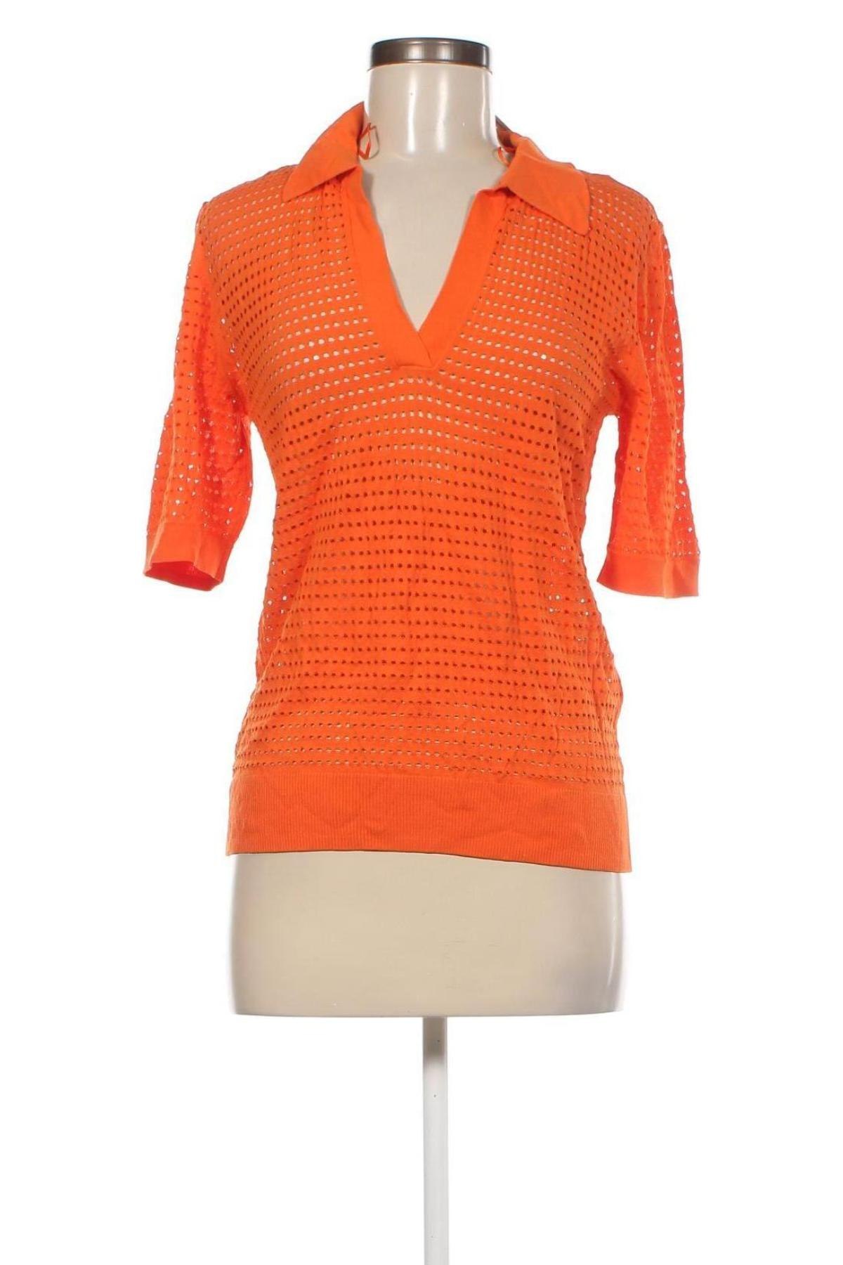 Дамски пуловер Hallhuber, Размер L, Цвят Оранжев, Цена 21,70 лв.