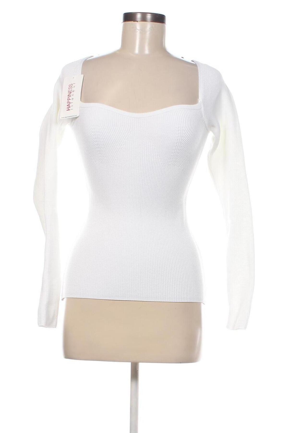Γυναικείο πουλόβερ Happines, Μέγεθος S, Χρώμα Λευκό, Τιμή 35,57 €