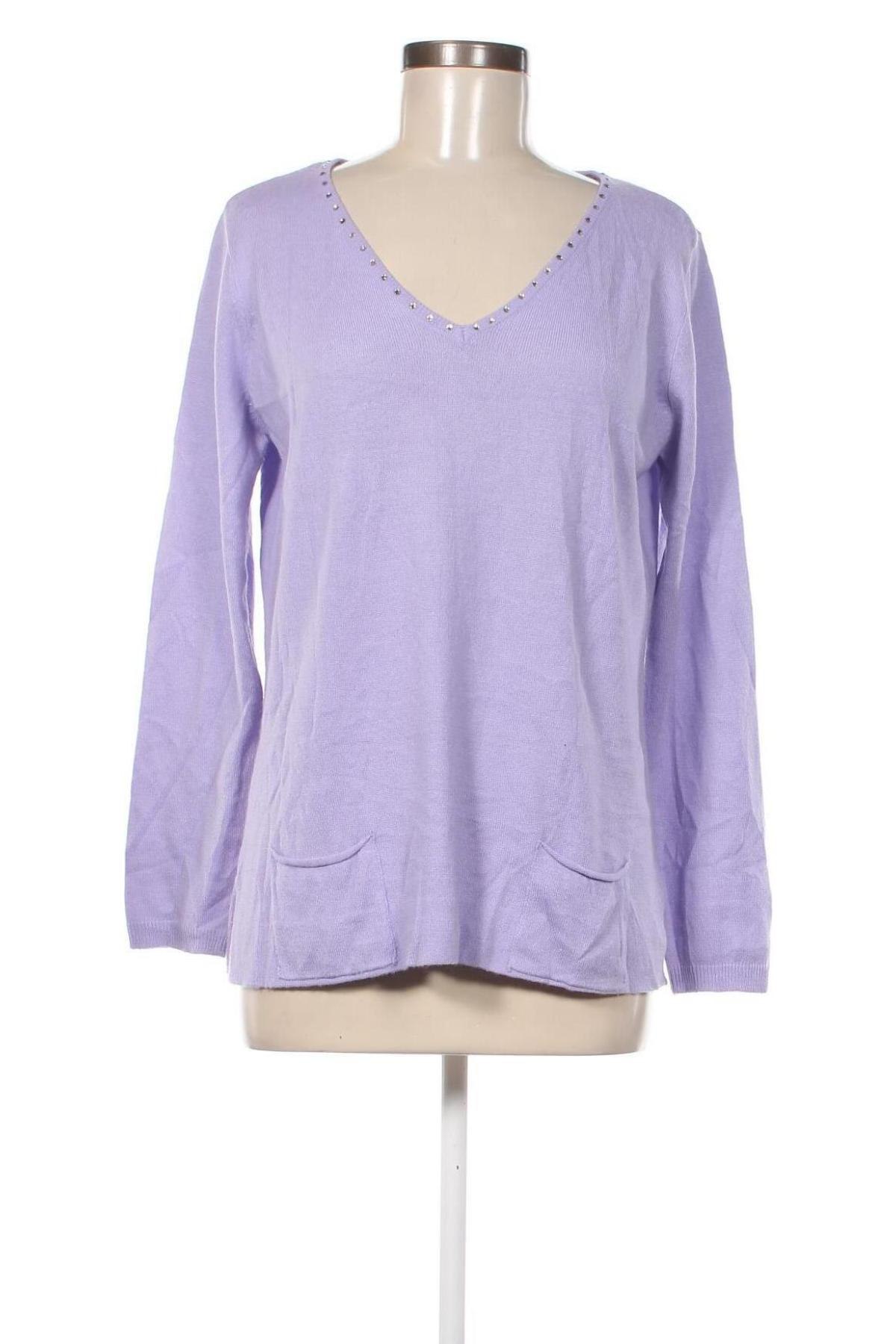 Дамски пуловер Helena Vera, Размер L, Цвят Лилав, Цена 16,40 лв.