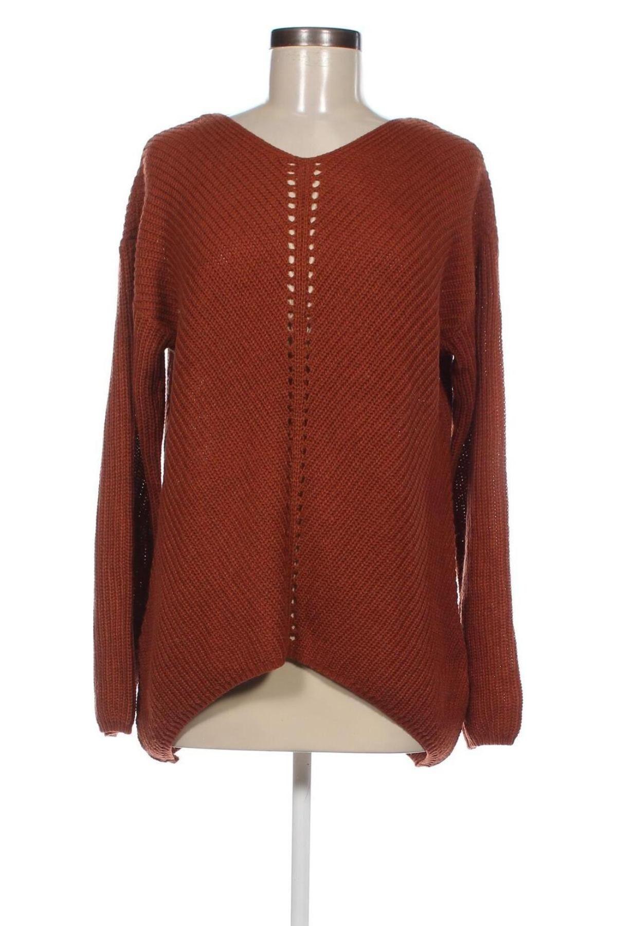 Дамски пуловер Jean Pascale, Размер M, Цвят Оранжев, Цена 12,47 лв.