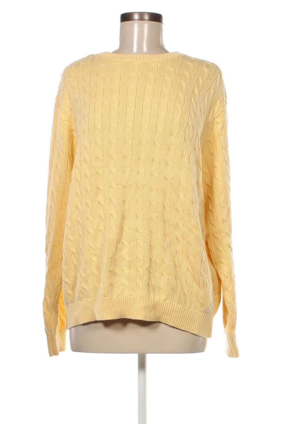 Дамски пуловер John Galt, Размер M, Цвят Жълт, Цена 9,57 лв.