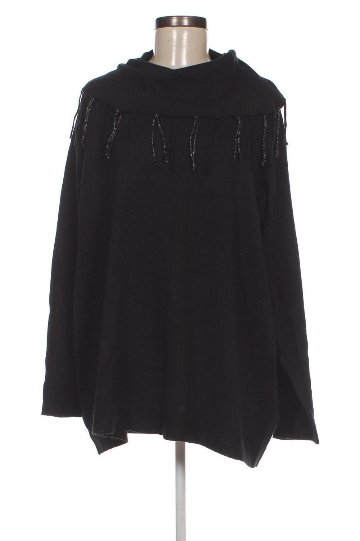 Γυναικείο πουλόβερ Laura Torelli, Μέγεθος 3XL, Χρώμα Μαύρο, Τιμή 14,35 €