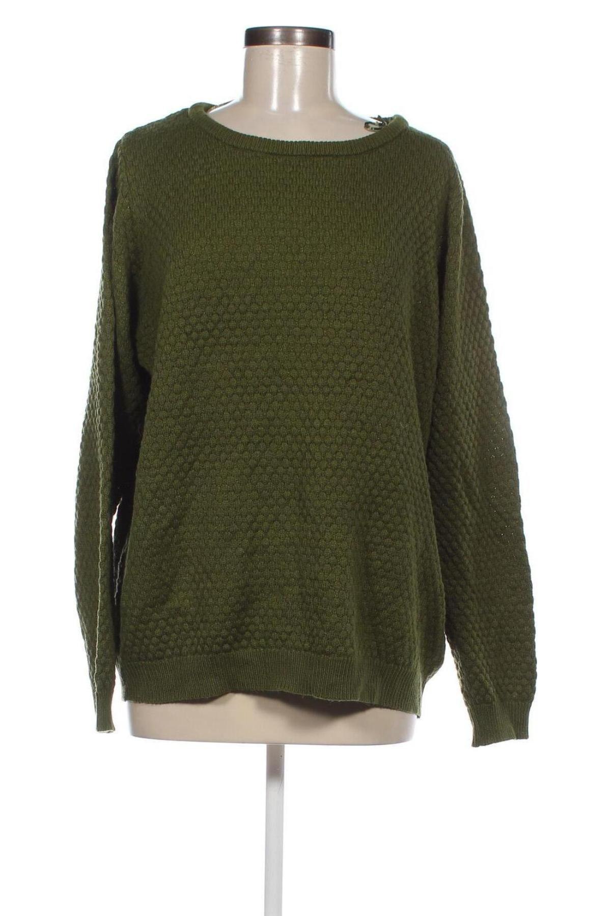 Дамски пуловер Laura Torelli, Размер L, Цвят Зелен, Цена 12,47 лв.