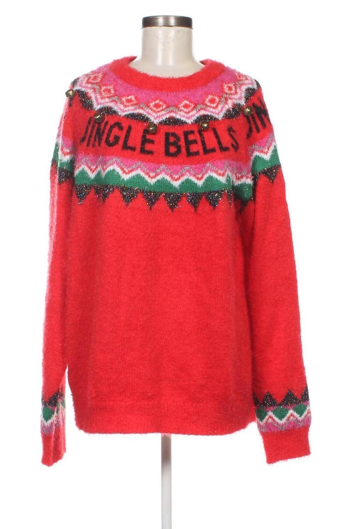 Дамски пуловер Lindex, Размер XXL, Цвят Червен, Цена 10,44 лв.