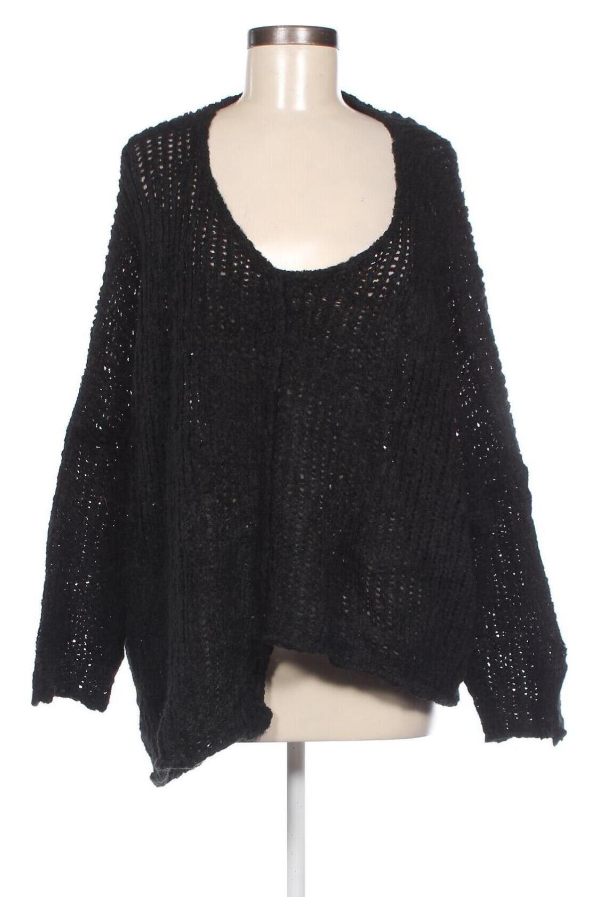 Γυναικείο πουλόβερ Made In Italy, Μέγεθος XXL, Χρώμα Μαύρο, Τιμή 17,94 €