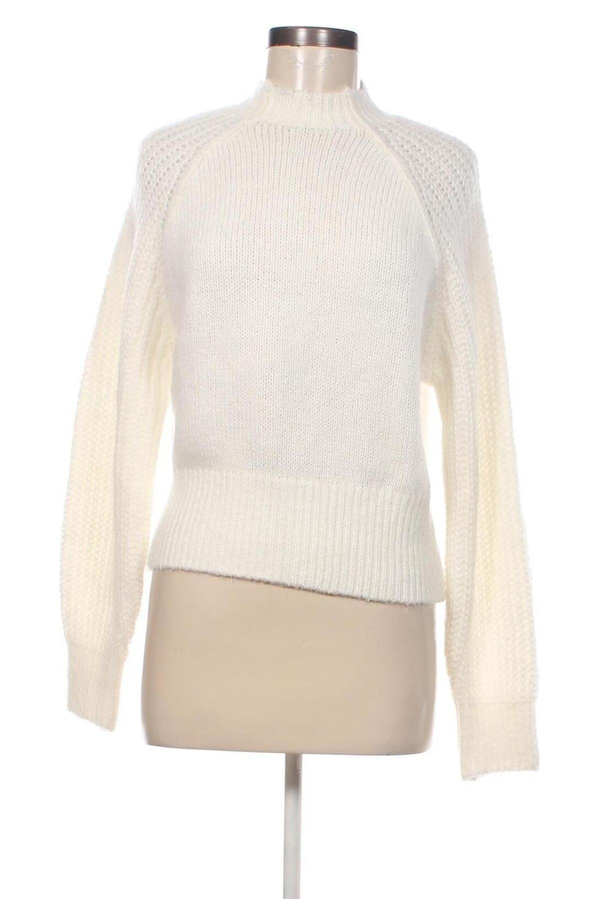 Дамски пуловер Naf Naf, Размер M, Цвят Бял, Цена 37,20 лв.