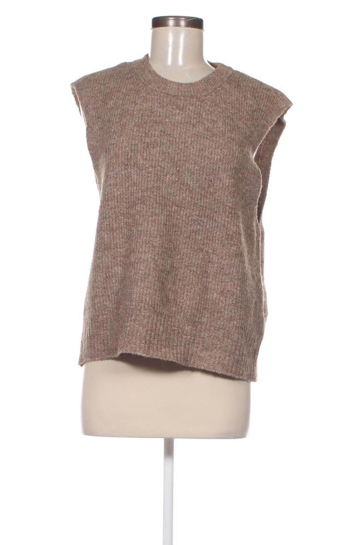 Дамски пуловер Pieces, Размер XL, Цвят Кафяв, Цена 13,50 лв.