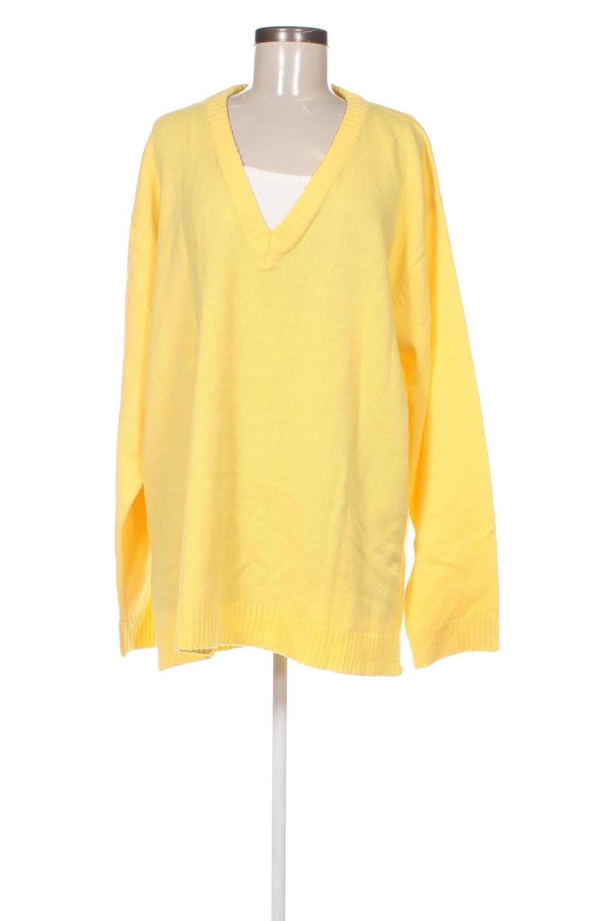 Damenpullover Queen-Size, Größe 4XL, Farbe Gelb, Preis € 27,21