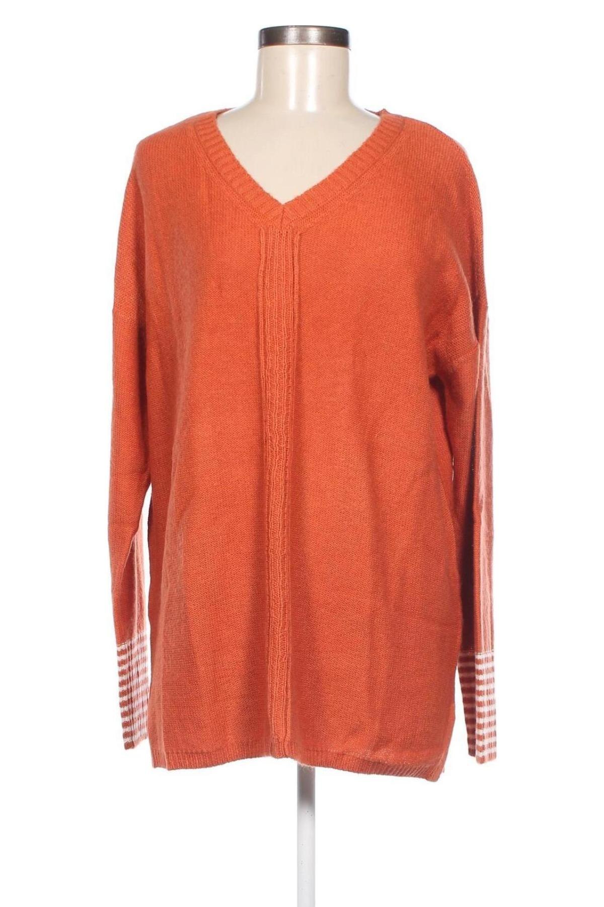 Дамски пуловер Sheego, Размер L, Цвят Оранжев, Цена 39,99 лв.