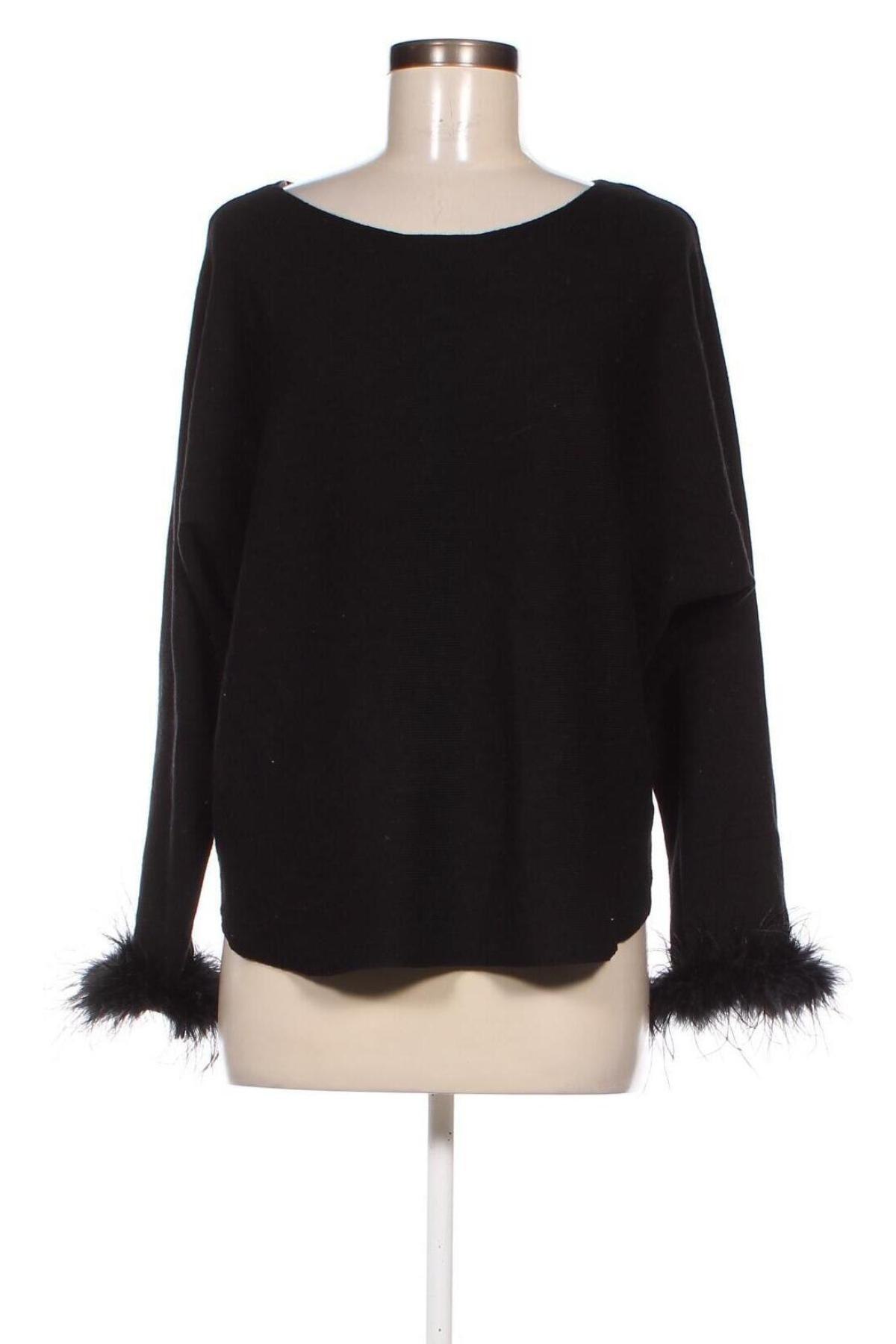 Дамски пуловер Sioni, Размер L, Цвят Черен, Цена 34,72 лв.