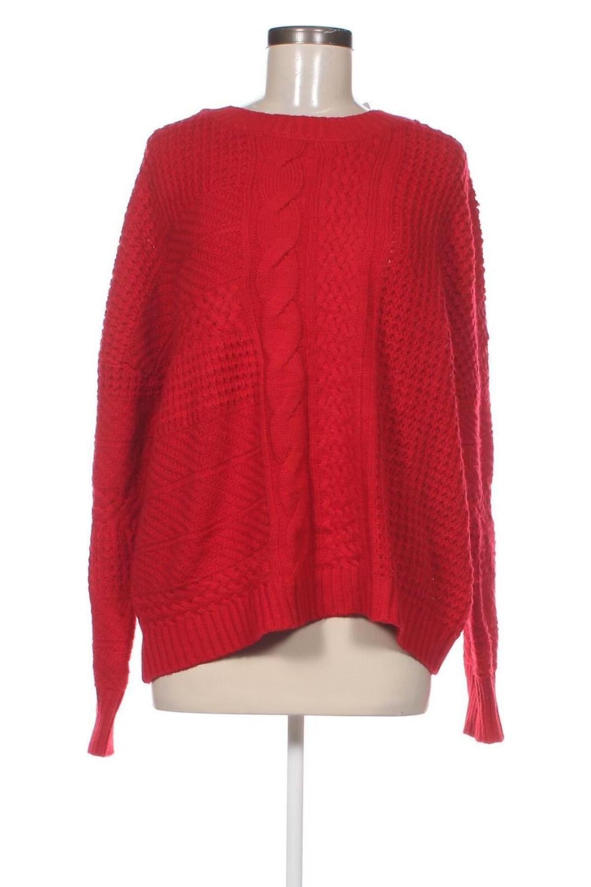 Дамски пуловер Time and tru, Размер XXL, Цвят Червен, Цена 9,57 лв.