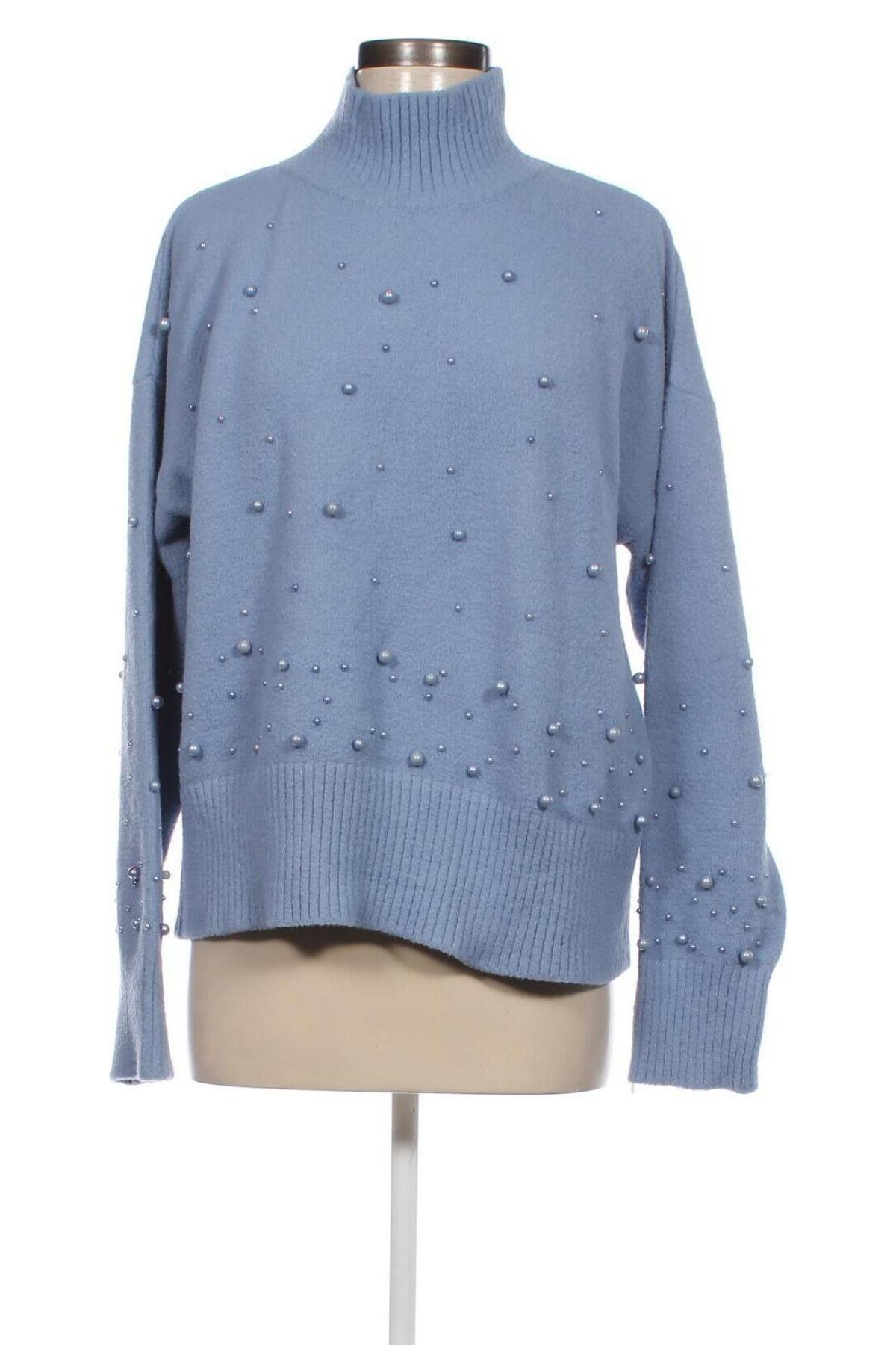Дамски пуловер Wienella, Размер L, Цвят Син, Цена 11,22 лв.
