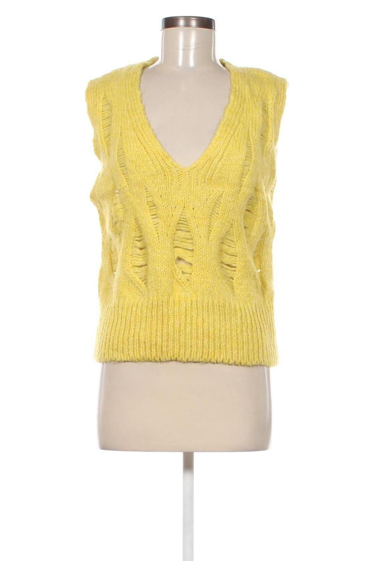 Дамски пуловер Zara, Размер M, Цвят Жълт, Цена 11,61 лв.