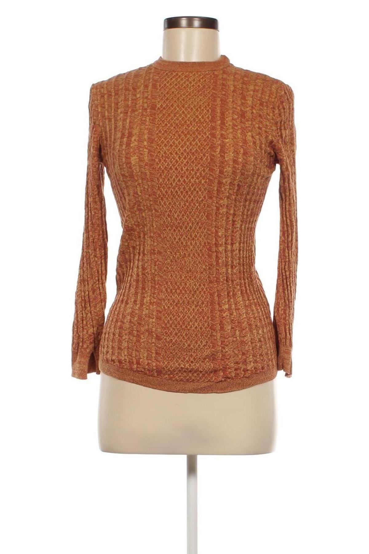 Дамски пуловер Zara Knitwear, Размер M, Цвят Кафяв, Цена 8,91 лв.
