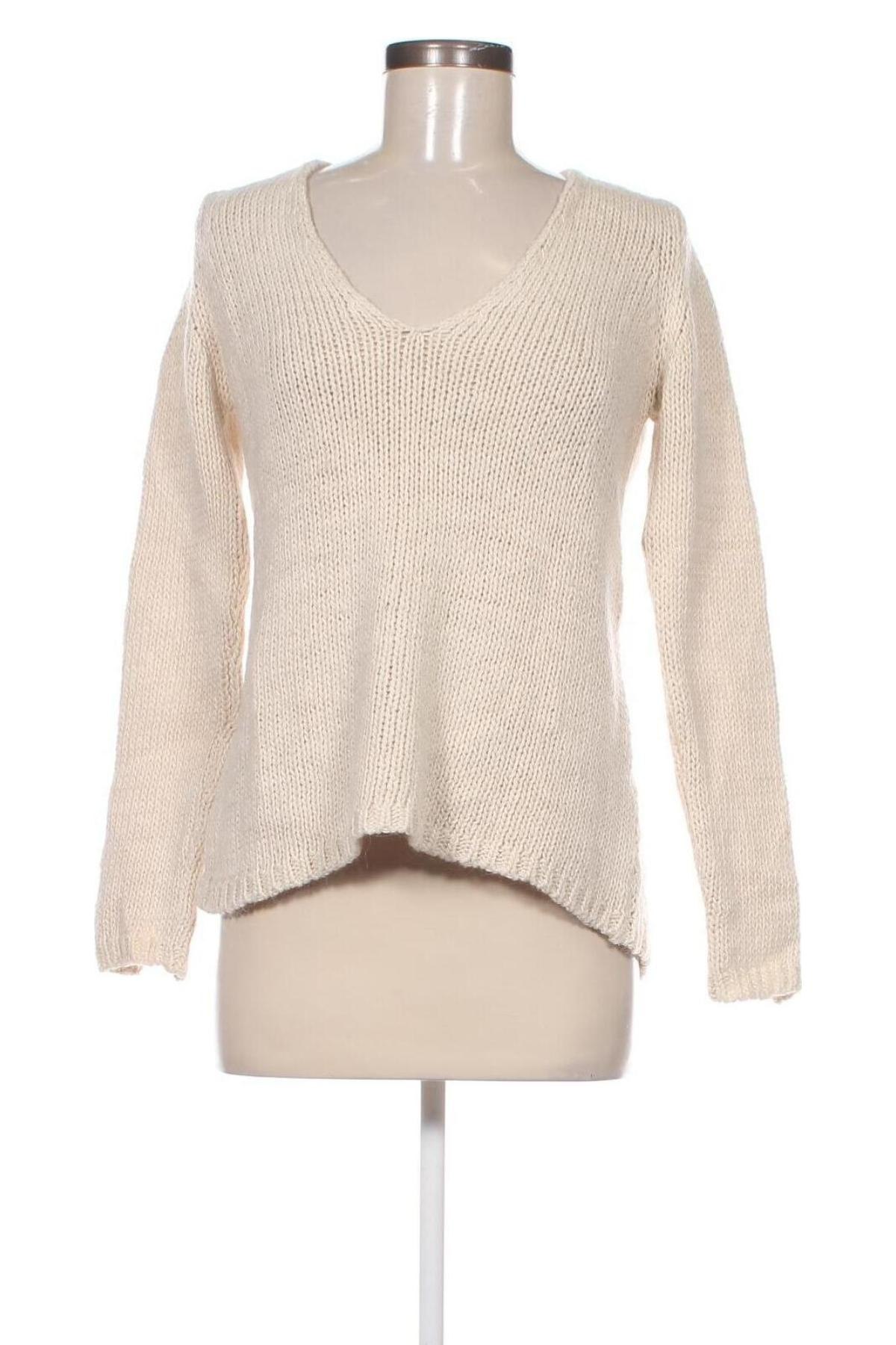 Дамски пуловер Zara Knitwear, Размер M, Цвят Бежов, Цена 10,80 лв.