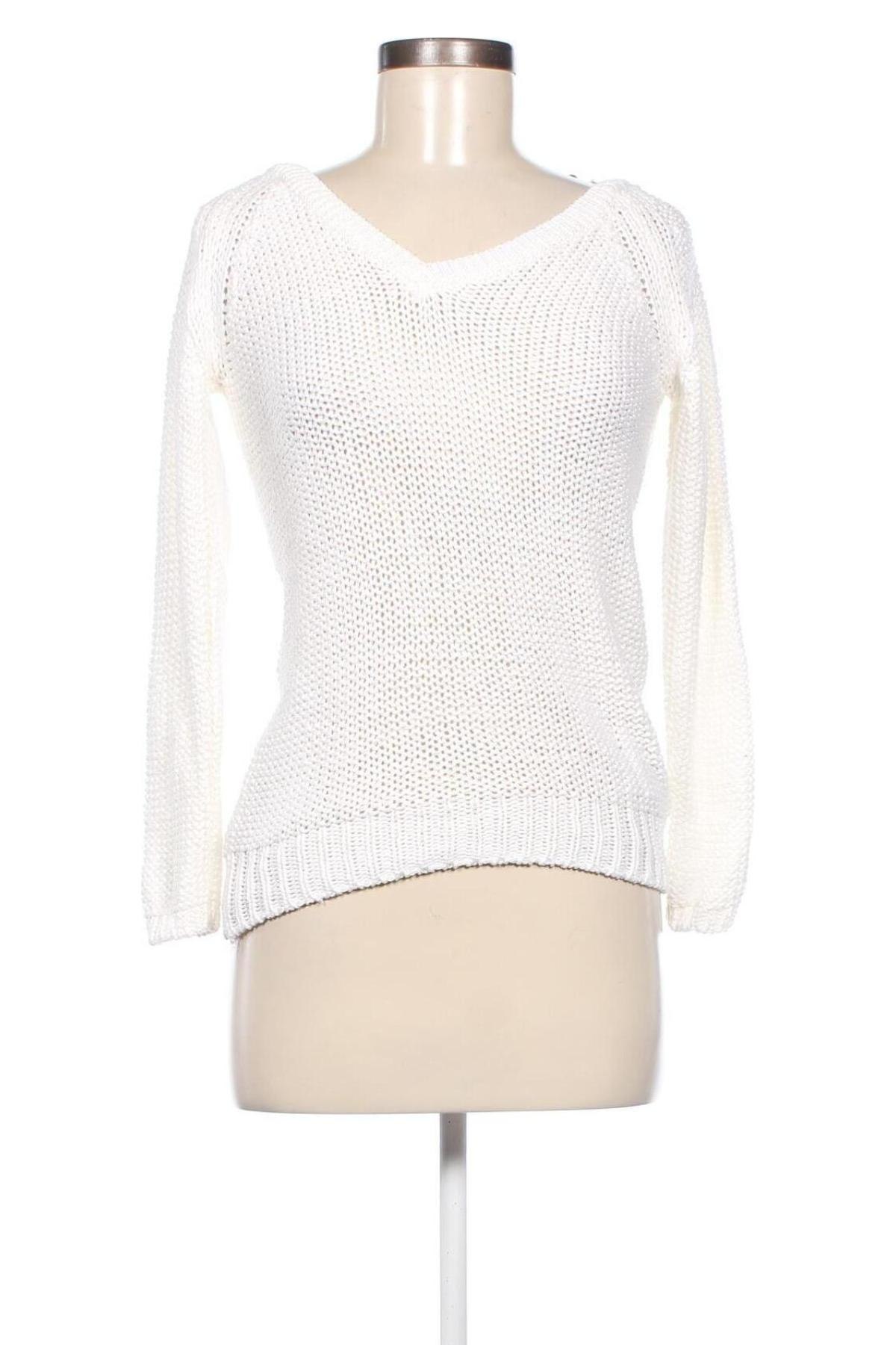 Дамски пуловер Zara Knitwear, Размер S, Цвят Бял, Цена 27,00 лв.