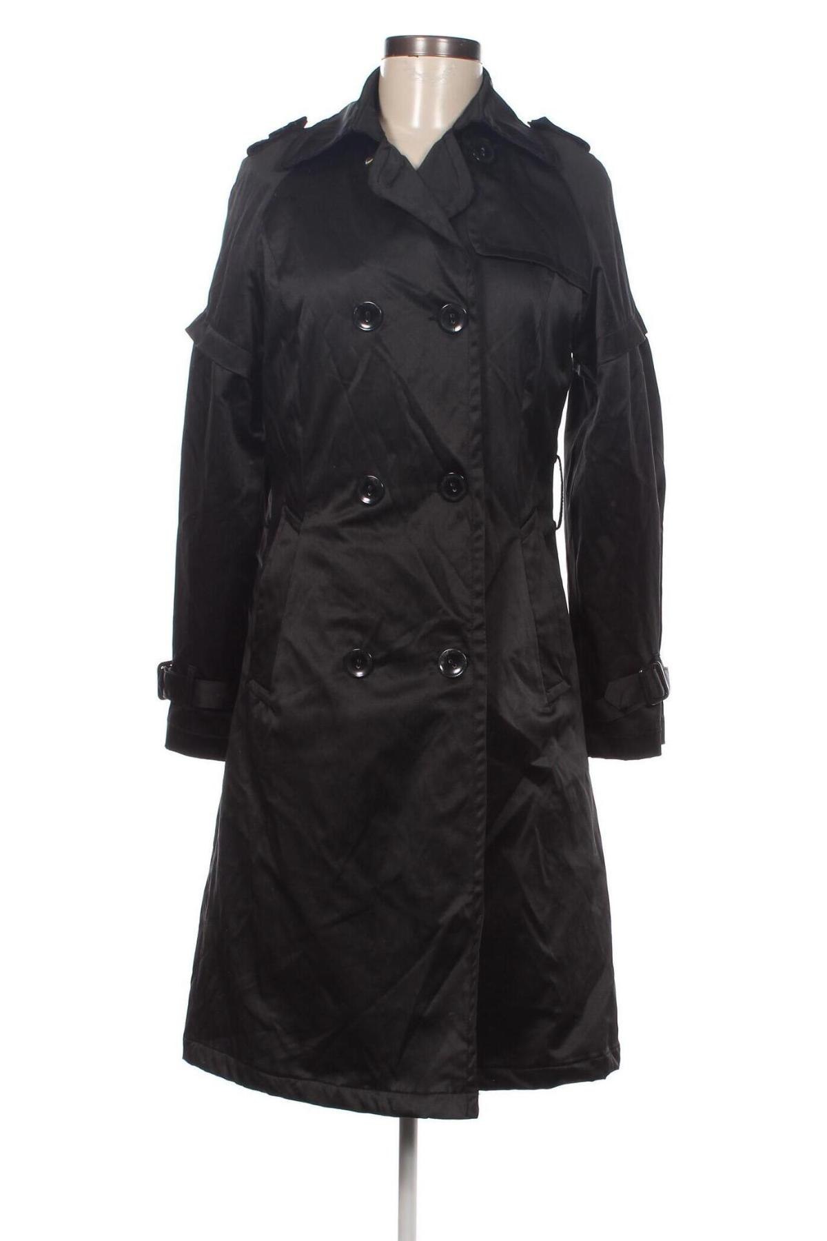 Дамски шлифер Just Design, Размер M, Цвят Черен, Цена 17,16 лв.