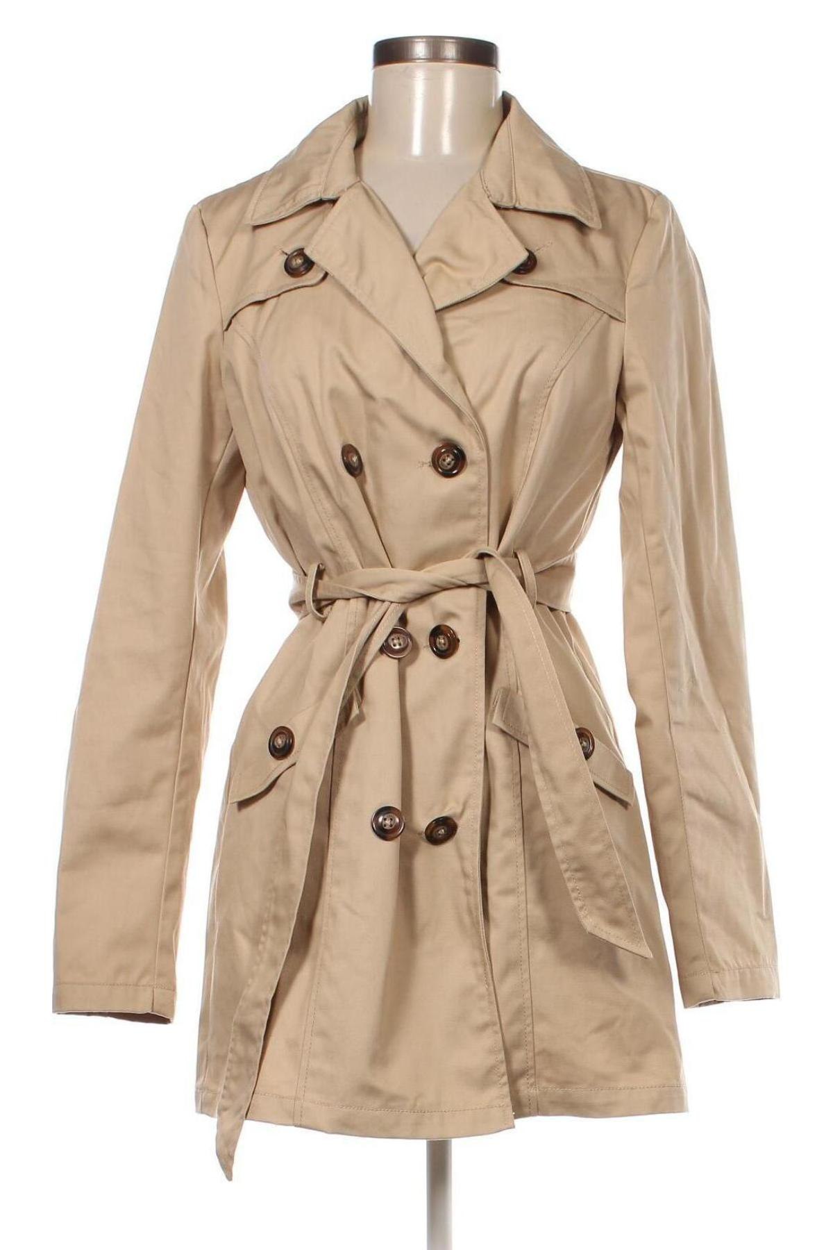 Damen Trenchcoat Vero Moda, Größe M, Farbe Beige, Preis 16,16 €