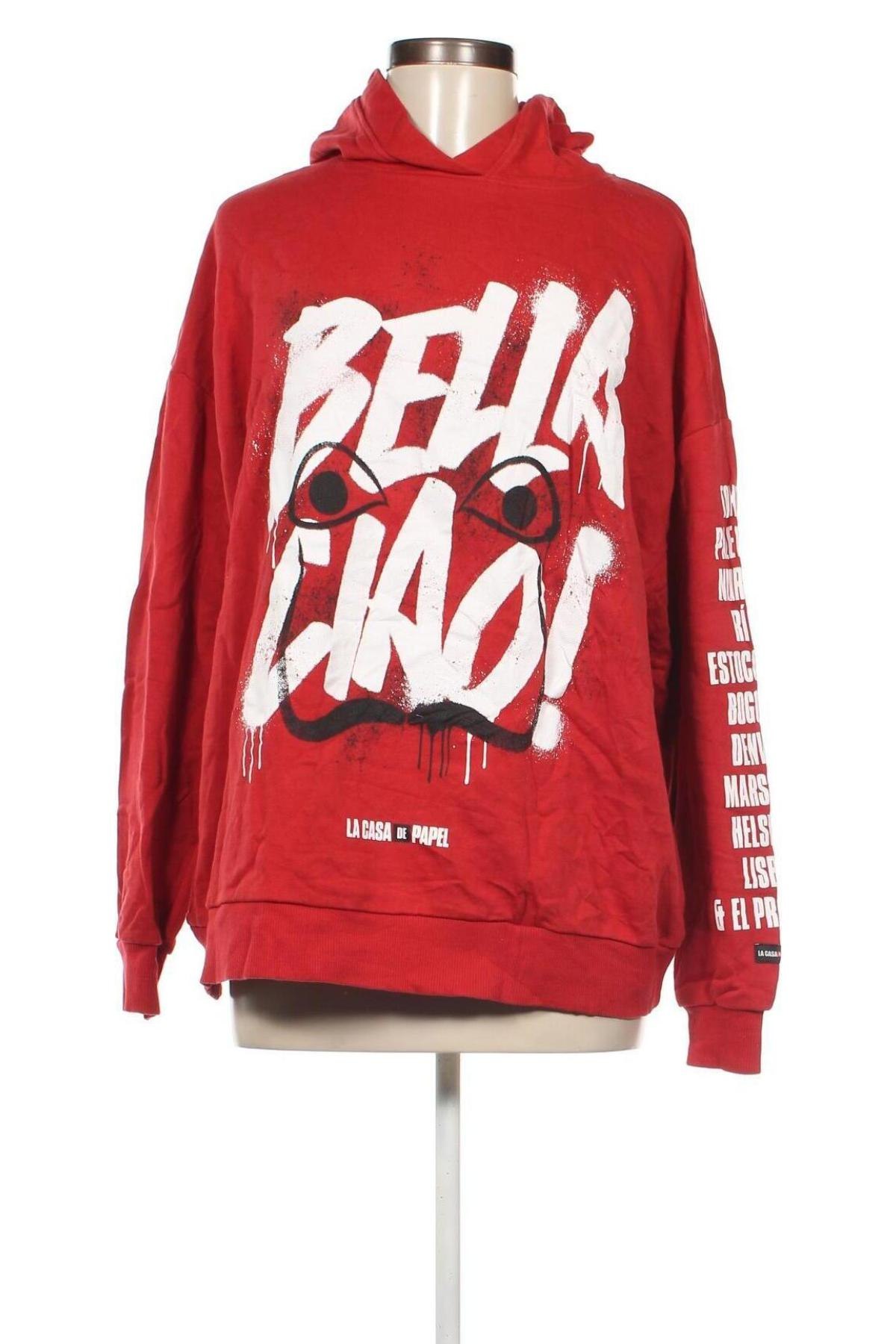 Damen Sweatshirt Pull&Bear, Größe L, Farbe Rot, Preis 12,11 €