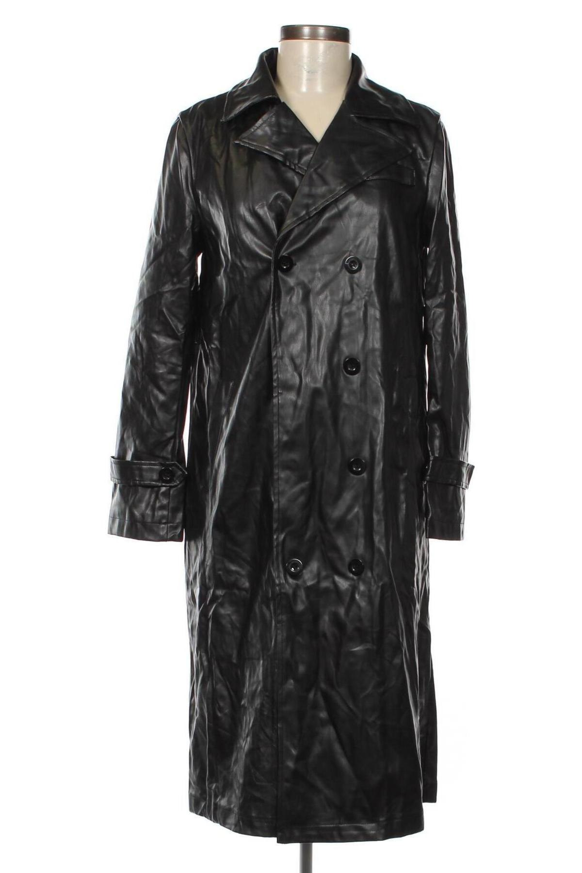 Дамско кожено яке, Размер S, Цвят Черен, Цена 35,77 лв.