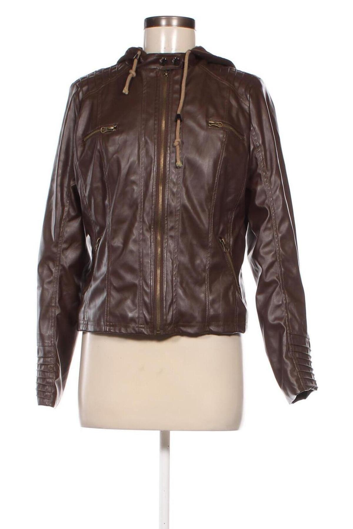 Dámska kožená bunda , Veľkosť M, Farba Hnedá, Cena  11,95 €