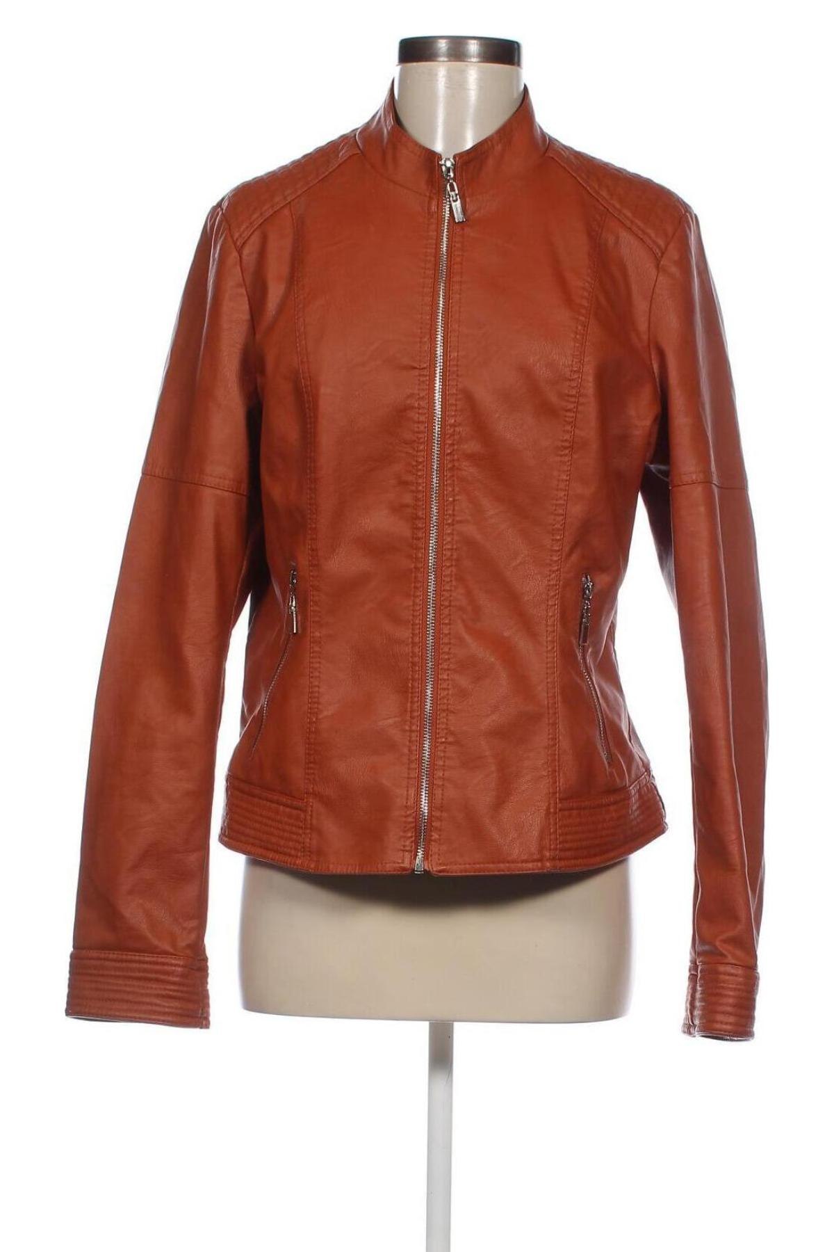 Dámska kožená bunda , Veľkosť M, Farba Oranžová, Cena  41,25 €