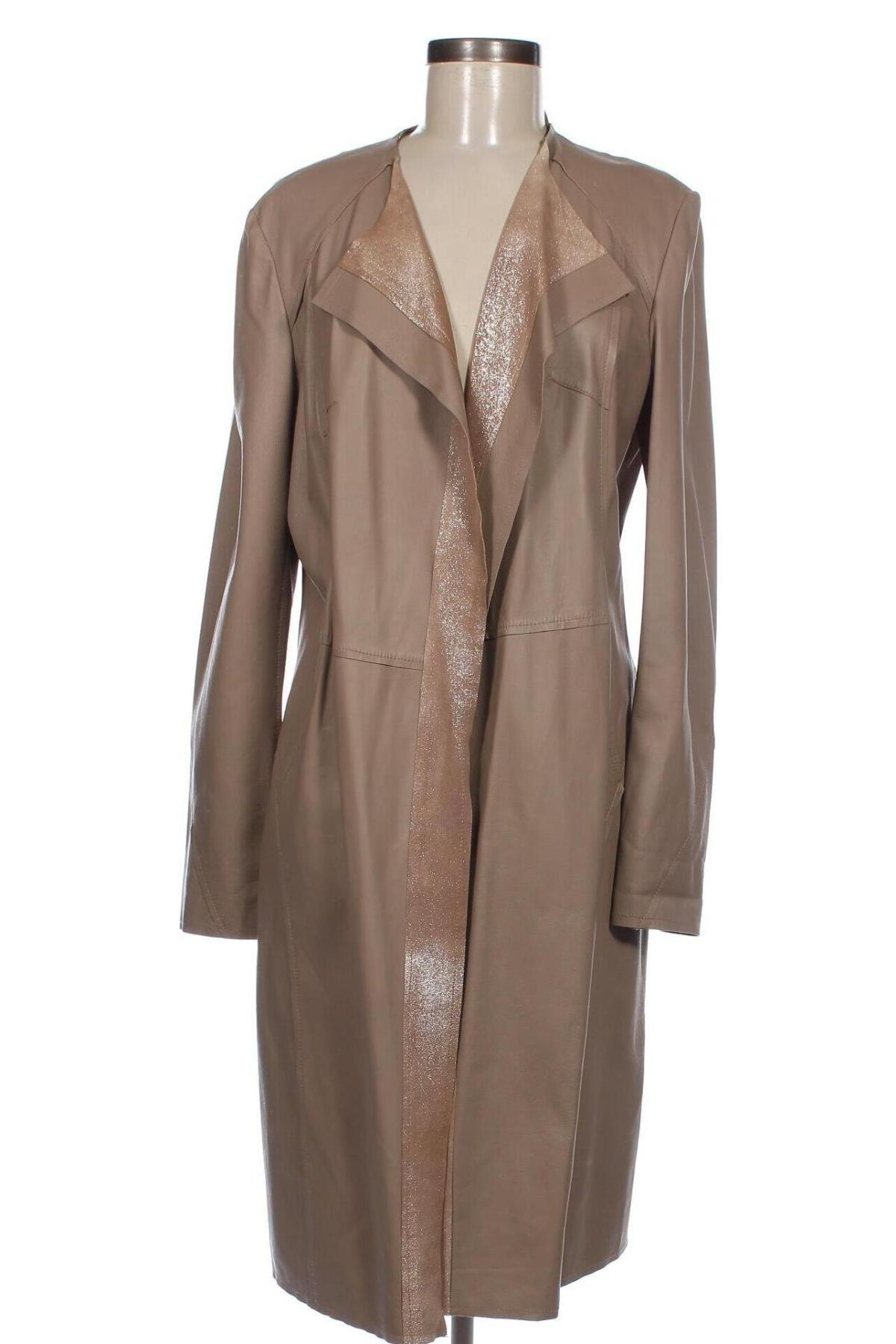 Dámska kožená bunda , Veľkosť L, Farba Béžová, Cena  87,89 €