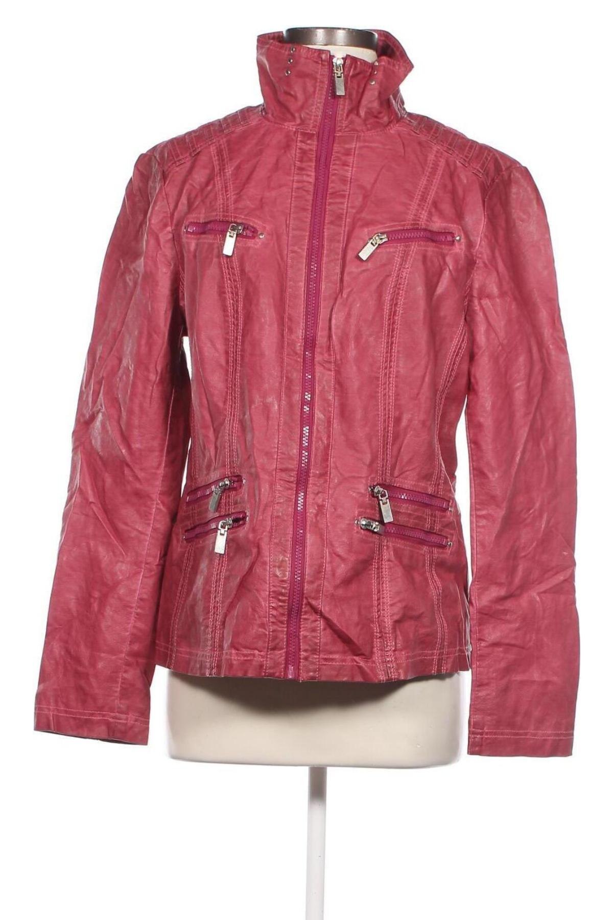 Γυναικείο δερμάτινο μπουφάν Canda, Μέγεθος L, Χρώμα Ρόζ , Τιμή 22,73 €