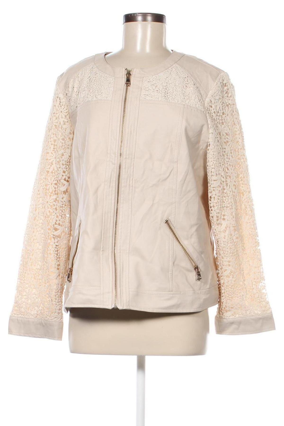 Damen Lederjacke Chico's, Größe L, Farbe Beige, Preis € 29,23