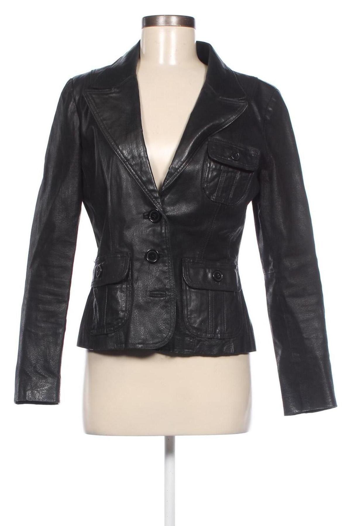 Γυναικείο δερμάτινο μπουφάν Fashion, Μέγεθος M, Χρώμα Μαύρο, Τιμή 48,28 €