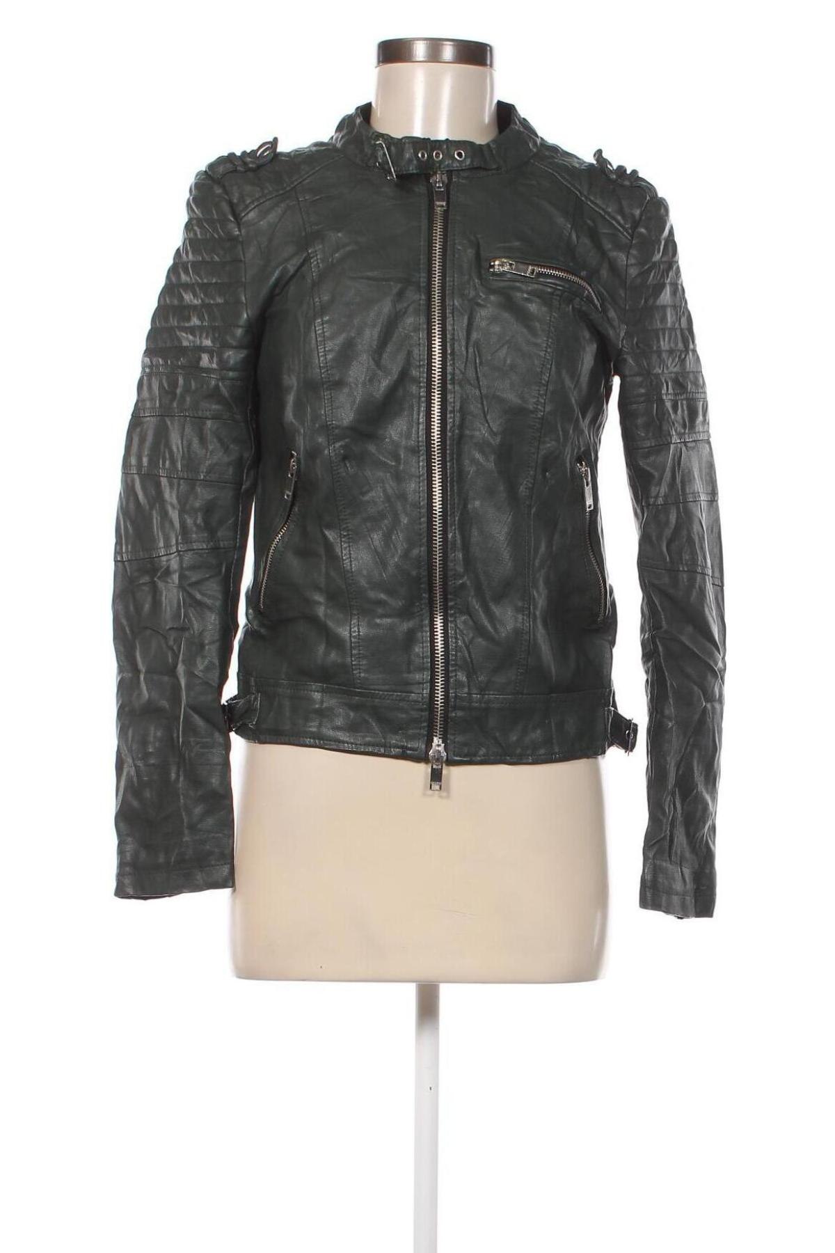 Damen Lederjacke Fb Sister, Größe M, Farbe Grün, Preis 19,78 €