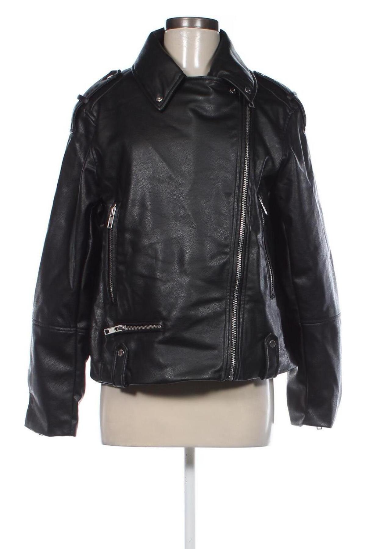 Damen Lederjacke H&M, Größe L, Farbe Schwarz, Preis € 32,05