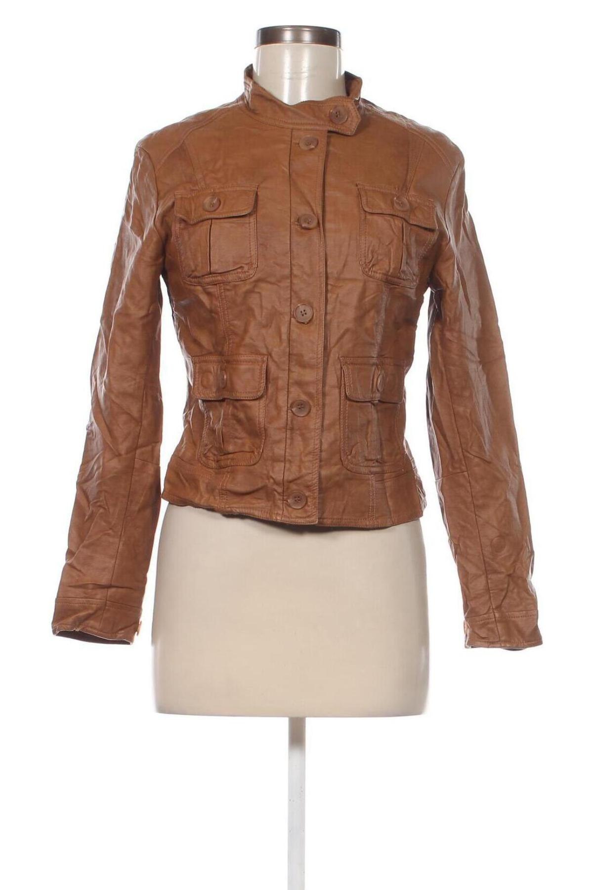 Damen Lederjacke H&M, Größe M, Farbe Braun, Preis 23,19 €