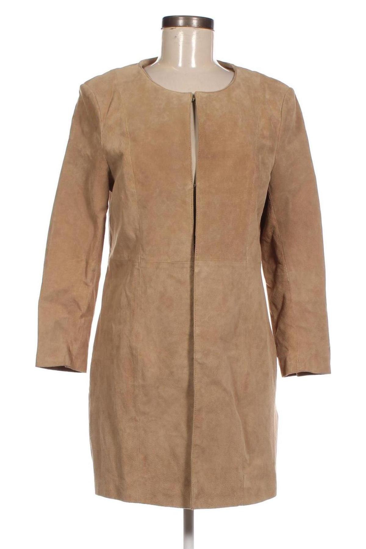 Damen Lederjacke Ibana, Größe M, Farbe Beige, Preis 385,79 €