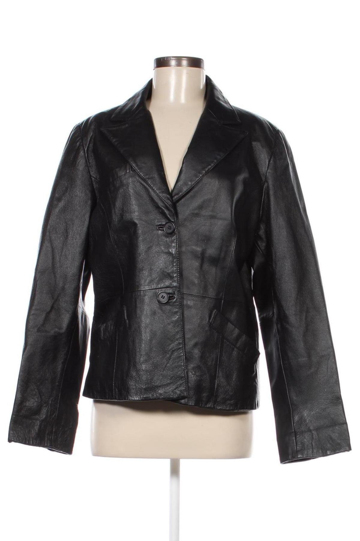 Γυναικείο δερμάτινο μπουφάν Kaos, Μέγεθος XL, Χρώμα Μαύρο, Τιμή 51,30 €