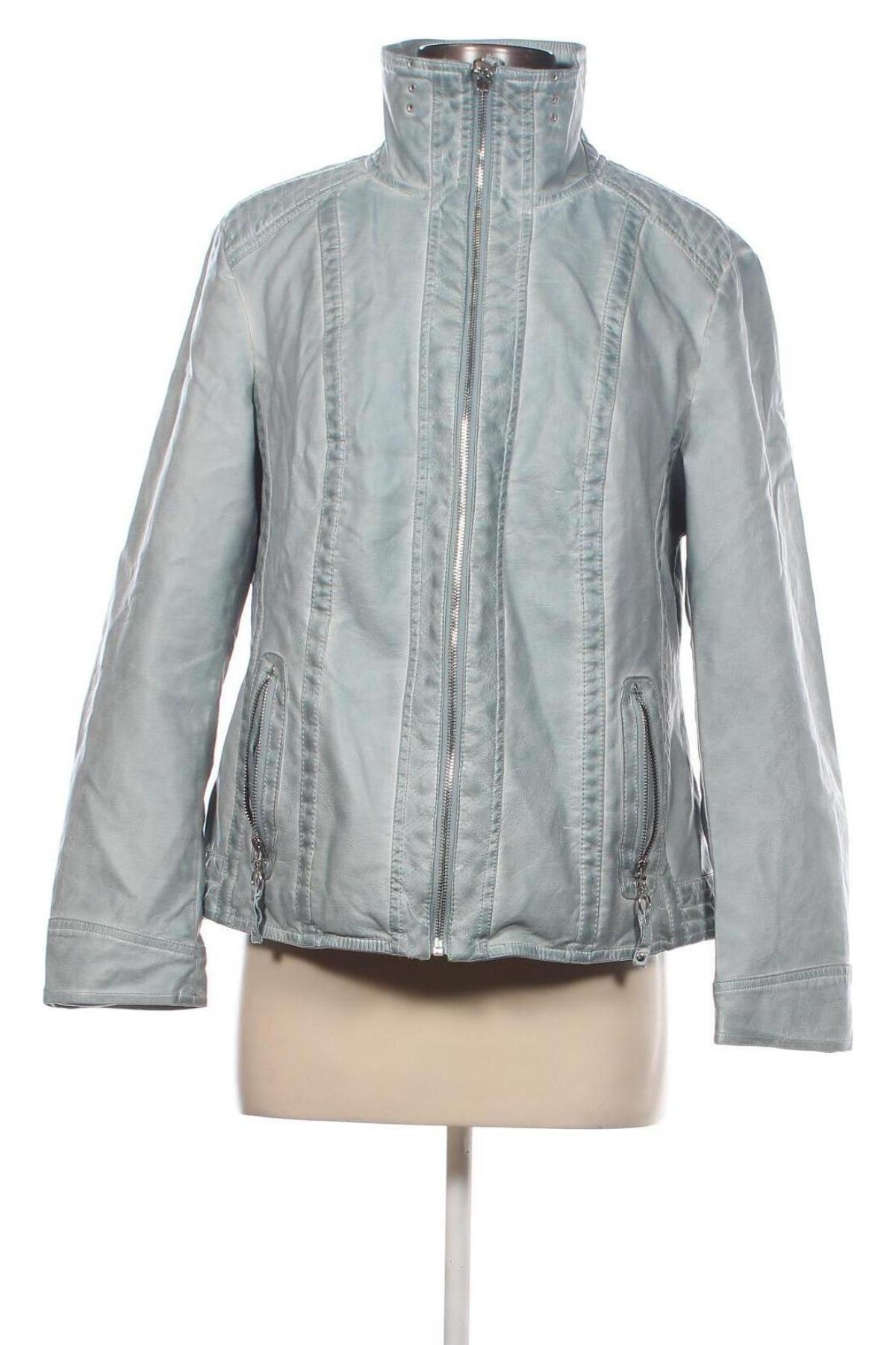 Γυναικείο δερμάτινο μπουφάν Mainpol, Μέγεθος L, Χρώμα Μπλέ, Τιμή 17,58 €