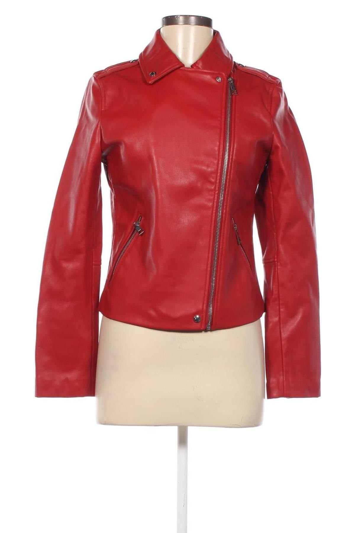 Damen Lederjacke Mango, Größe M, Farbe Rot, Preis € 33,60