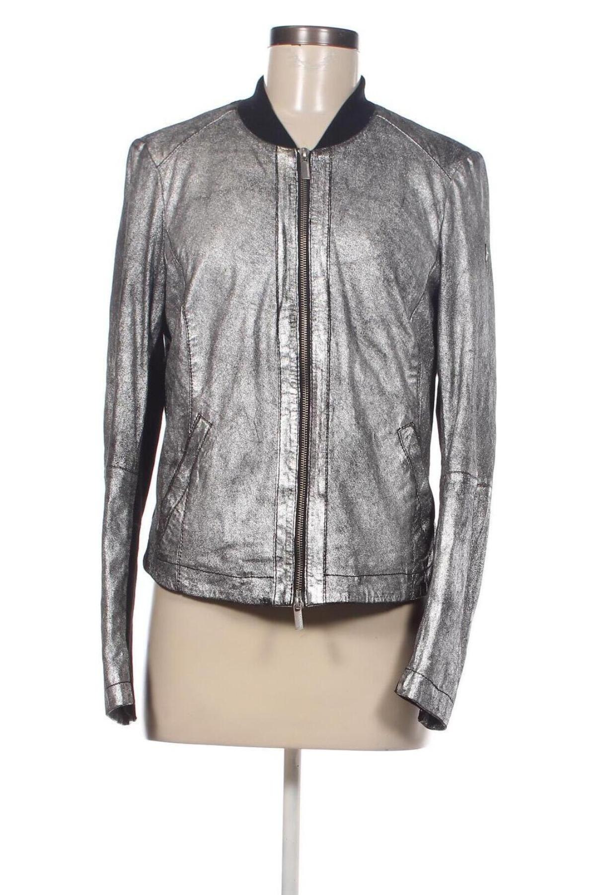 Damen Lederjacke Milestone, Größe M, Farbe Silber, Preis 157,27 €