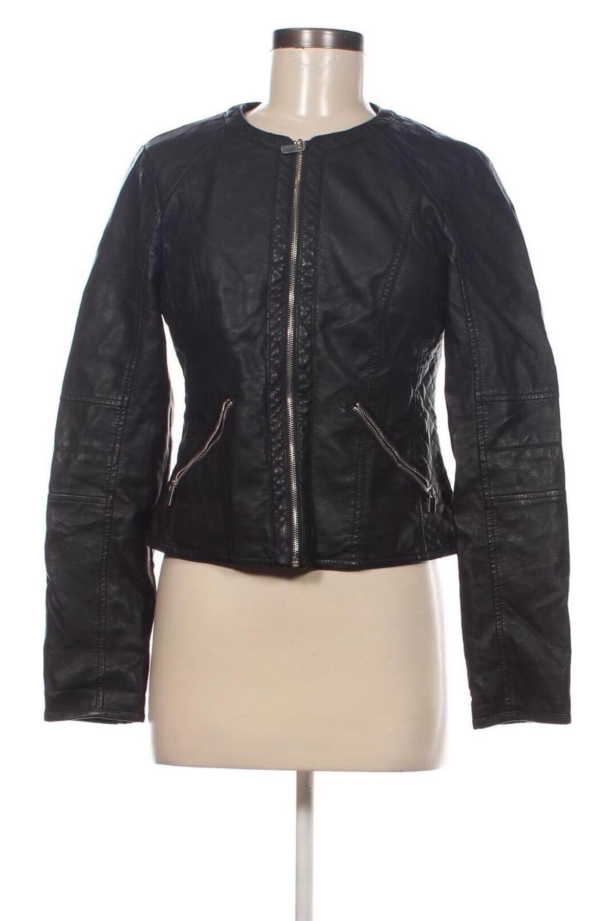 Dámska kožená bunda  Pimkie, Veľkosť M, Farba Čierna, Cena  17,50 €