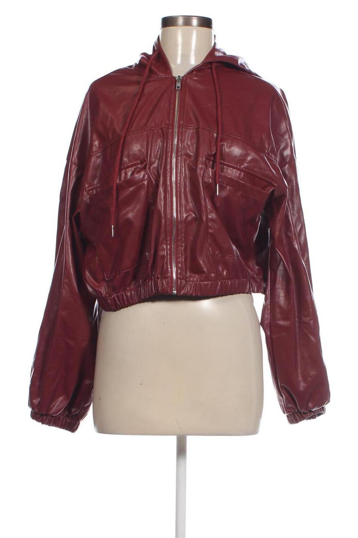 Damen Lederjacke SHEIN, Größe L, Farbe Rot, Preis 19,78 €