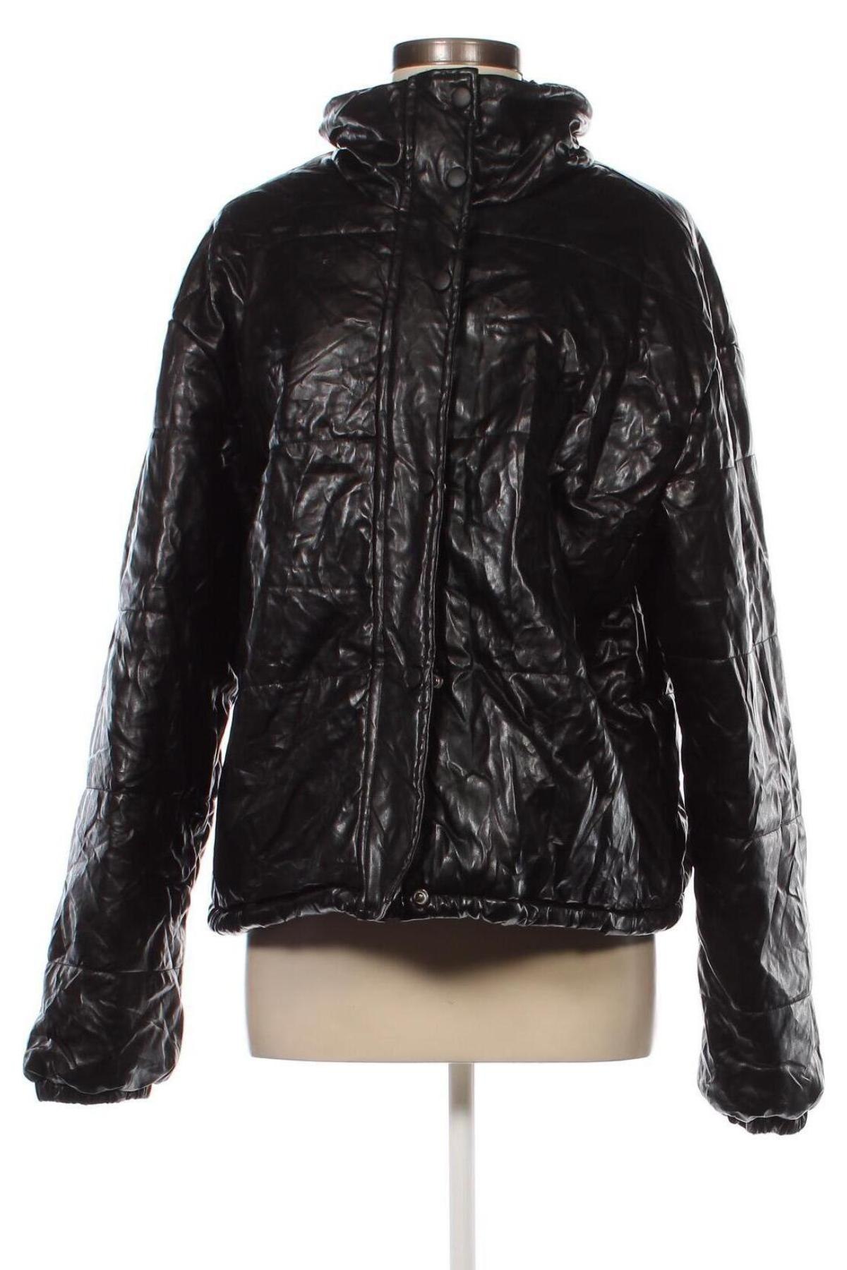 Damen Lederjacke SHEIN, Größe XXL, Farbe Schwarz, Preis 24,89 €