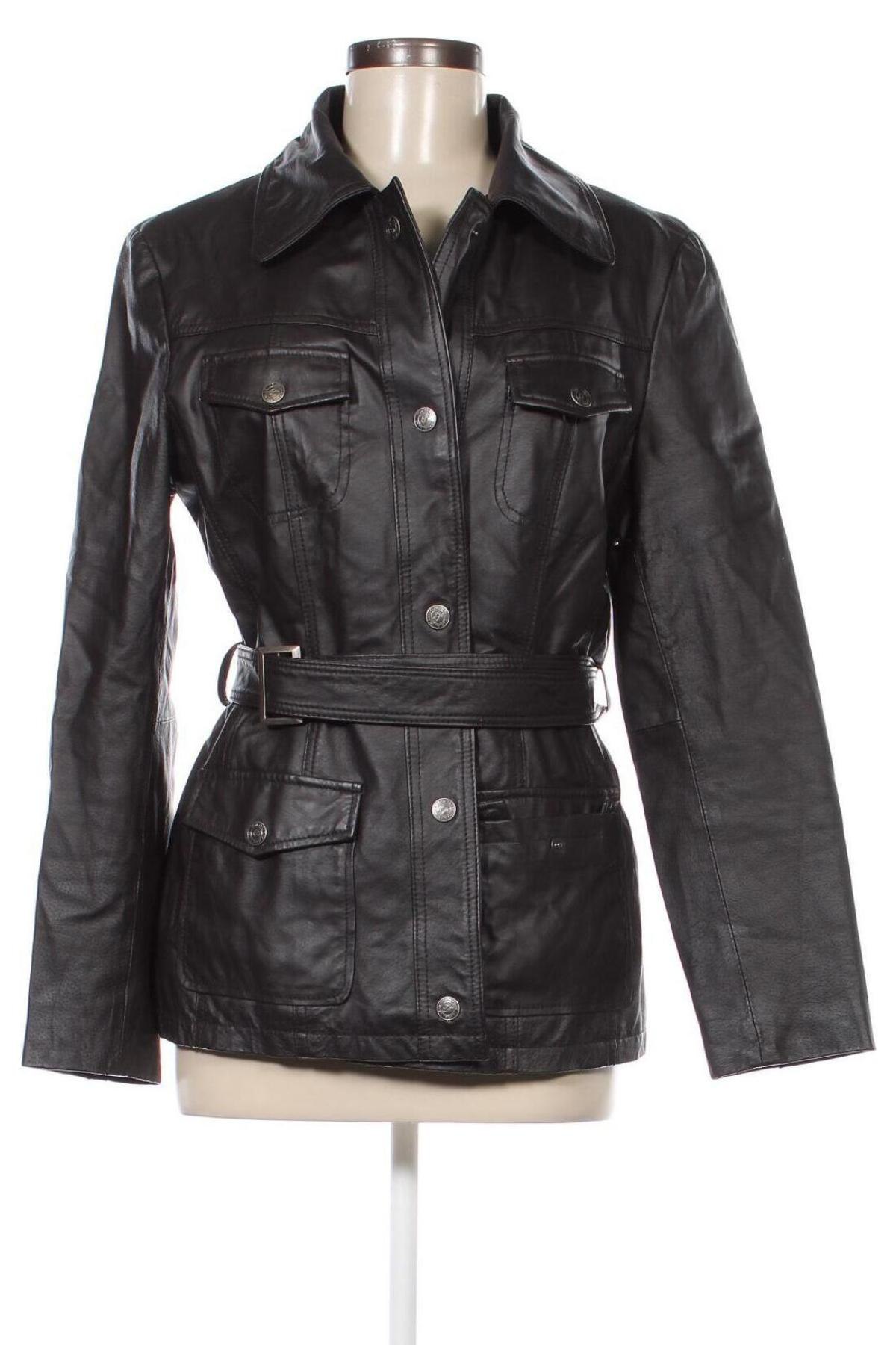 Γυναικείο δερμάτινο μπουφάν Tom Tailor, Μέγεθος L, Χρώμα Μαύρο, Τιμή 48,65 €