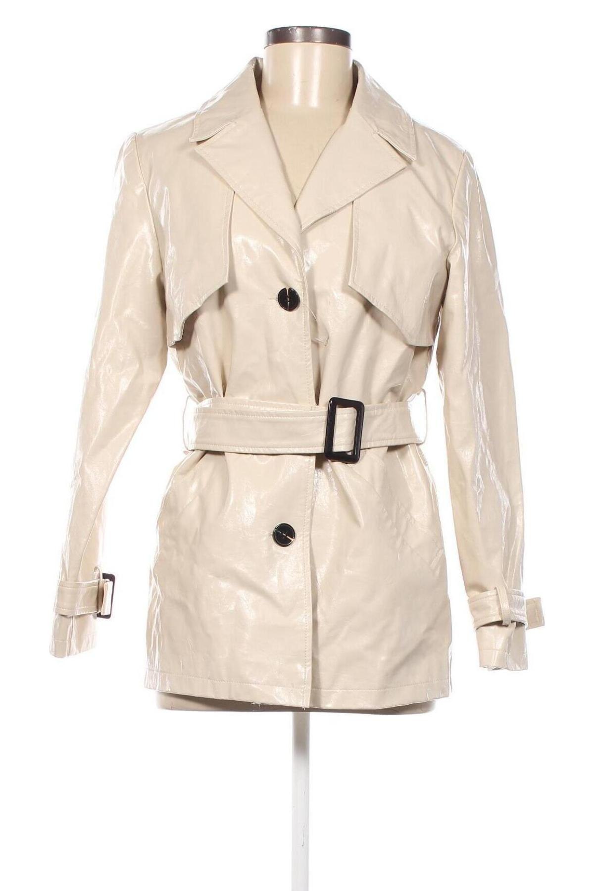 Damen Lederjacke Topshop, Größe M, Farbe Beige, Preis 11,74 €